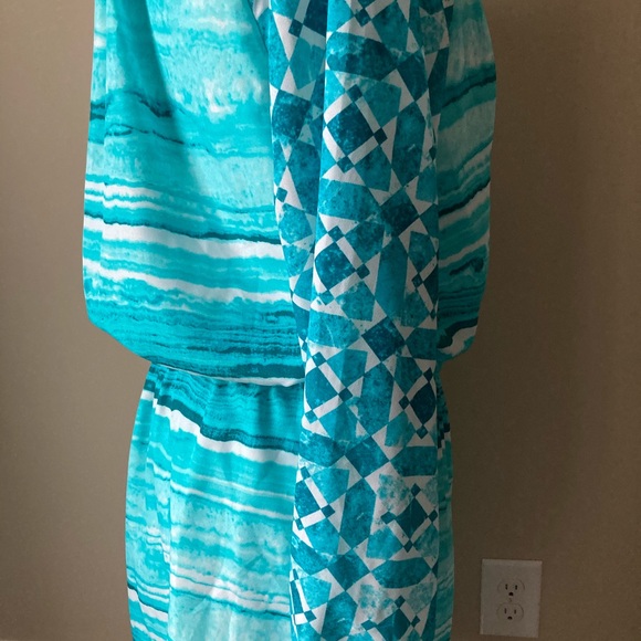 NWT Michael by Michael Kors turquoise dress - Picture 5 of 10